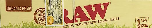 Raw Natural Rolling Hemp Papers 1 1/4