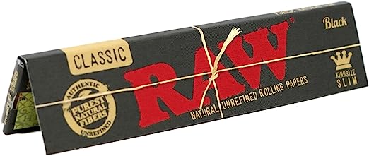 Raw Natural King Size Slim Classic Black